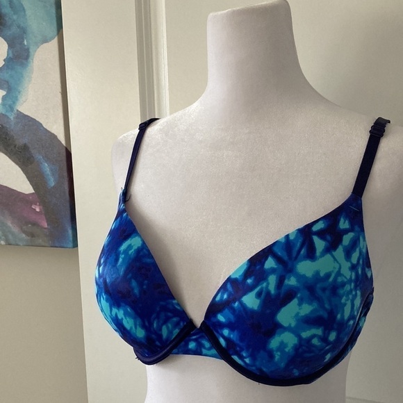 Victoria’s Secret PINK 34C Wear Everywhere Push up bra blue - Picture 4 of 8